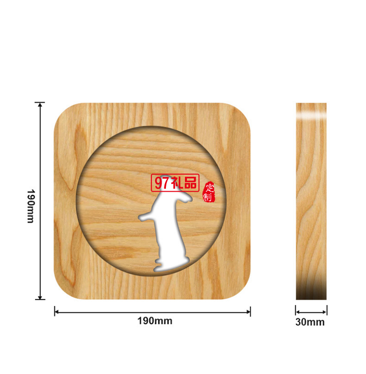 中秋佳節(jié)月亮兔子木制LED燈 電子產品禮品創(chuàng)意裝飾臺燈