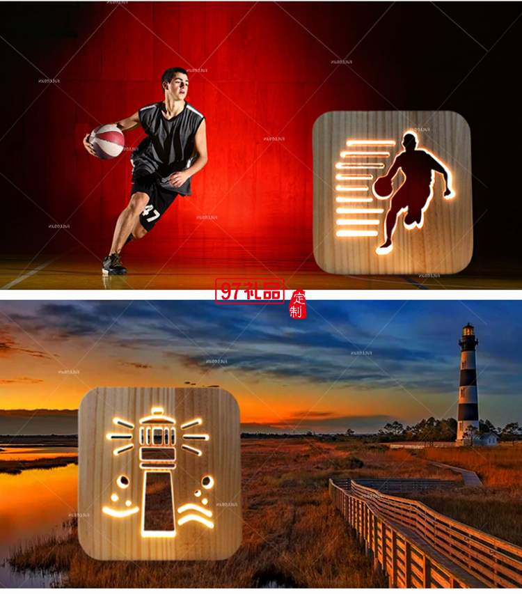 中秋佳節(jié)月亮兔子木制LED燈 電子產品禮品創(chuàng)意裝飾臺燈