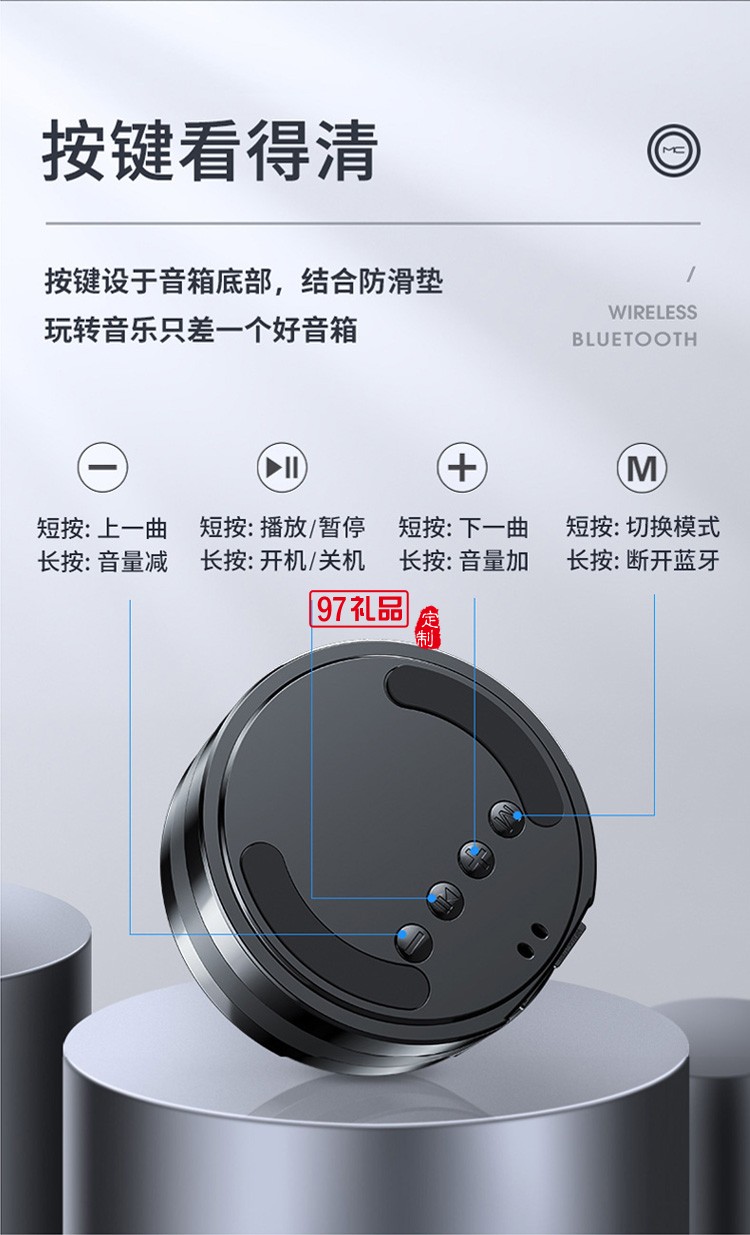 藍(lán)牙音箱無(wú)線(xiàn)低音炮便攜式小鋼炮桌面插卡U盤(pán)音響