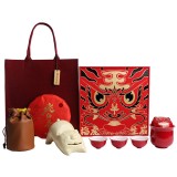 ?；⑸?chuàng)意國(guó)潮虎年新年送禮商務(wù)陶瓷旅行茶具套裝隨手禮品整套