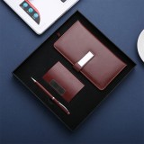 筆記本、名片夾、簽字筆商務(wù)三件套禮盒套裝