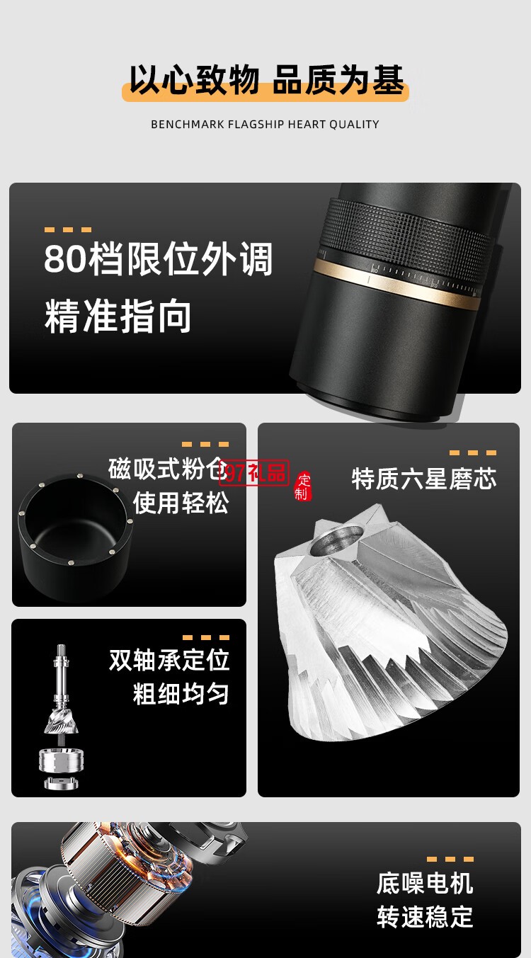 電動磨豆機(jī)咖啡豆研磨機(jī)便攜家用小型咖啡磨粉機(jī)自動研磨